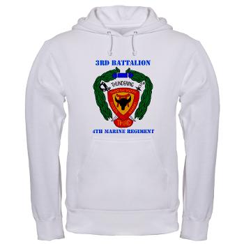 3B4M - A01 - 03 - 3rd Battalion 4th Marines with Text - Hooded Sweatshirt